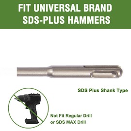 HLOFIZI 1/2" x 8" SDS Plus Hammer Masonry Drill Bits Carbide Tipped for Concrete, Brick, Block, Stone, 6 Pack
