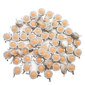 Vrabocry 20 pcs 1W High Power Led Chip Full Spectrum 380-840nm 300mA-350mA DC 3V - 3.4V 1 Watt SMD COB Light Emitter Components Diode Bulb Lamp DIY Lighting