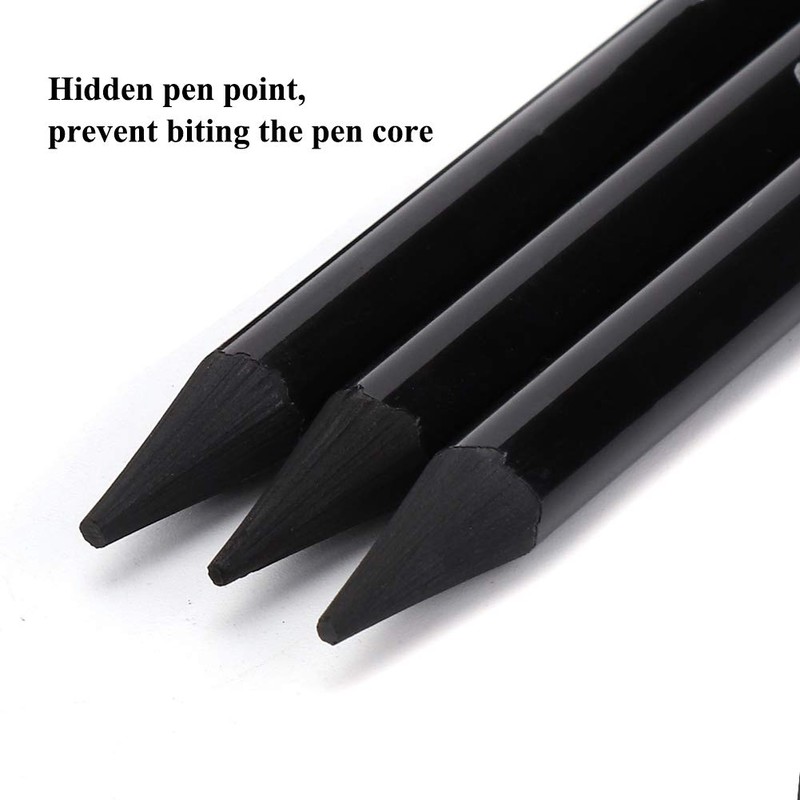 Pure Carbon Sketch Pencil, Professional Hard/Medium/Soft Woodless Charcoal Drawing Tool