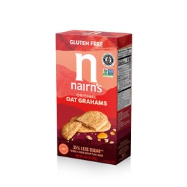 Nairn's Gluten-Free Original Oat Grahams - Healthy, Tasty and Safe for Celiacs. Perfect On-the Go Snack. High Fiber, No Artificial Colors, Flavors, or Preservatives, 5.64oz