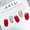 ˡᴬᴺᵀᶤˡ Red Cow Wire Handmade Nail Tip - Short Square