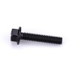 1/4-20 x 1 Black Flanged Hex Head Bolts Screws, 304