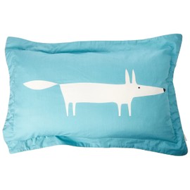 Scion Mr Fox Oxford pillow case, Teal, 74x48