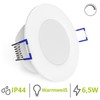 IP44 fixed recessed spots 6.5W WW+NW dimmable