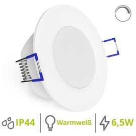 IP44 fixed recessed spots 6.5W WW+NW dimmable