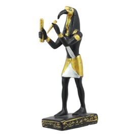 Ebros Gift Egyptian Classical Deity Thoth God of Technology and Engineering Miniature Figurine Gods of Egypt Mini Sculpture Legends of Ancient Egypt Historical Collectible