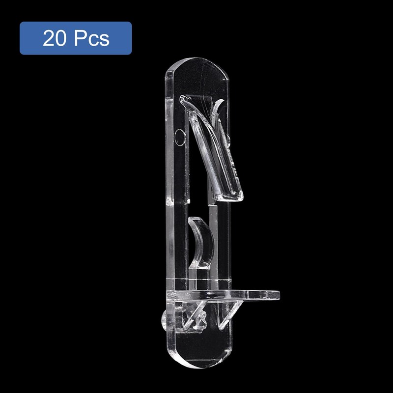 sourcing map Plastic Locking Shelf Pins, 20pcs Clear Self-Locking Shelf