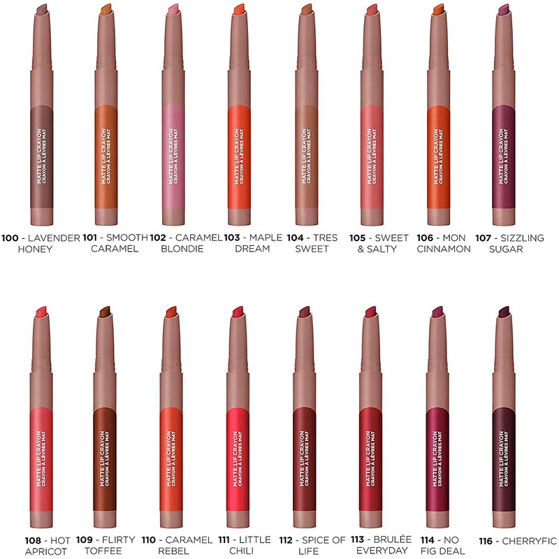 L'Oréal Paris Infallible Matte Lip Crayon Lipstick 107 Sizzling Sugar