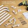Meriville 1-Inch Diameter Bay Window Curtain Rod Set for Bayview