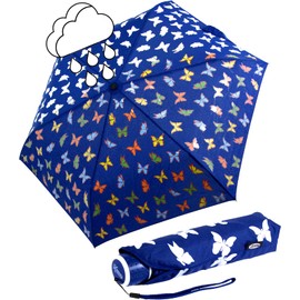 iX-Brella Mini Children's Umbrella, Safety Reflex, Extra Light, butterflies