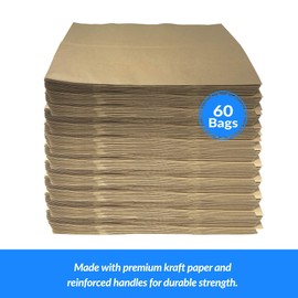 Reli. Paper Shopping Bags | 60 Pcs | Large 16"x6"x12" | Brown Paper Bags with Handles | Heavy Duty, 68 lbs Basis | Kraft With Wide Base | Take Out/To Go, Retail, Shopping, Restaurant
