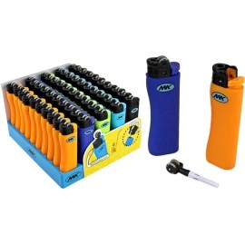 MK 50-PACK MK Grip Pro Refillable Butane Pocket Lighter (703335)