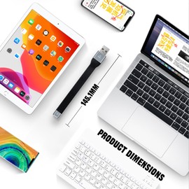 USB C to USB 3.0 Adapter, USB C to USB Adapter, 10Gbps USB C Male to USB 3.0 Female Adapter OTG Bidirectional Cable, Thunderbolt3 to USB 3.0 Adapter Flat Cable for PCs and Laptops,
