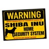 Shiba Inu Japan Warning Security System Door Sign Dog Warning