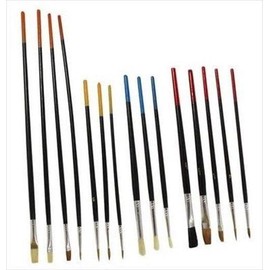 for 15 Piece Natural Hair Art Artist Paint Brush Brushing Tool Set Wooden Handle Woo