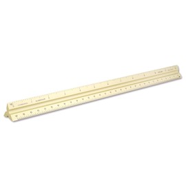 Alumicolor 3650-2 Aluminum Combination Solid Drafting Scale, 12IN, Gold