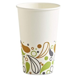 Boardwalk DEER16HCUP Deerfield Printed Paper Hot Cups, 16 oz, 50 Cups/Pack, 20 Packs/Carton