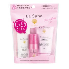 La Sana Damage Hair Care Mini Bottle Set Approximately 5-Day Supply SP Mini Bottle (45ml) TR Mini Bottle (35g), Hair Essence Moisturizing Mini Bottle (10ml)