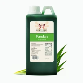 Butterfly Pandan Flavoring Extract, 1 Liter (33.8 Fl Oz) — Paste-Strength Pandan Extract for Baking, Drinks & Mixing; Buko Desserts, Waffle Mix, Syrup, Coffee & Tea