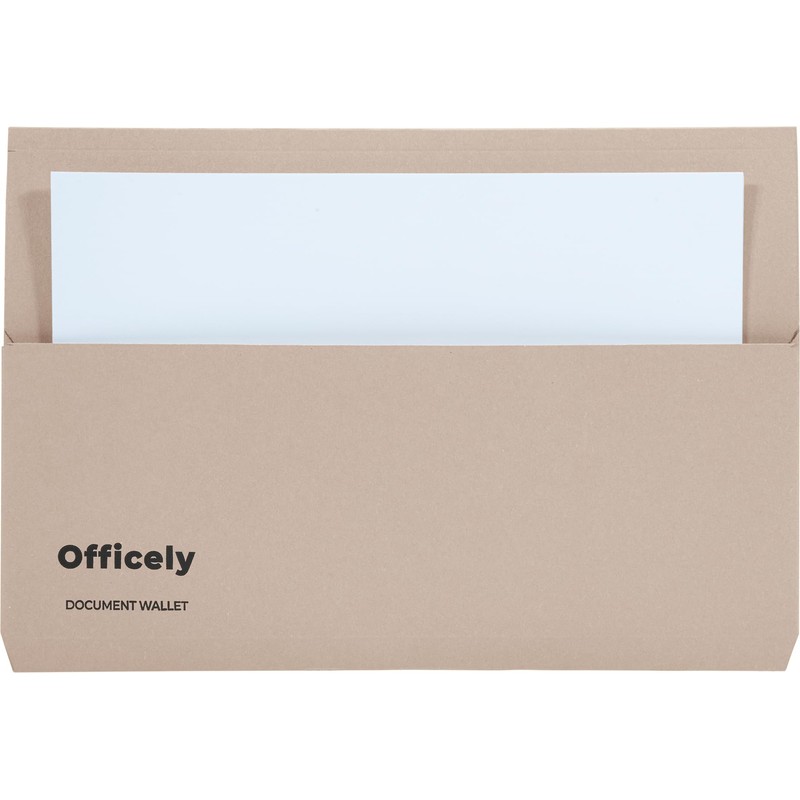 Officely Foolscap Document Wallets 285gsm, (Pack of 10) (10, Assorted)