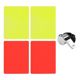 2 Yellow Cards And 2 Red Cards, With 1 Referee Whistle, Football Game Supplies, Referee Tools, Sports Game Accessories