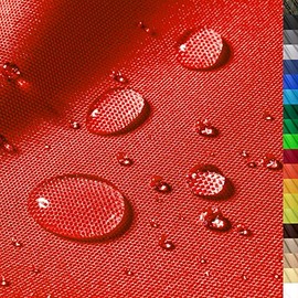 1buy3 Waterproof polyester fabric "Premium" with 8,450 mm hydrostatic head for tents, tarpaulins, covers, outdoor clothing etc. Dimensions: 100 x 160 cm. Tear-resistant and easy to clean (colour 09/red)