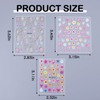 5D Flower Nail Art Stickers - 6 Sheets Embossed Floral