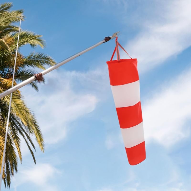 Yardwe Windsock 60cm Airport Windsock Rip-stop Wind Direction Measurement Sock