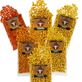Ultimate Toasted Corn Variety Pack | Ranch, BBQ, Salted, Chile Lemon, Jalapeno Cheddar, Sour Cream & Onion Korn Nutz | Runnin’ Wild Foods | 3 Pounds Total (Box of 6 bags, 8oz each)