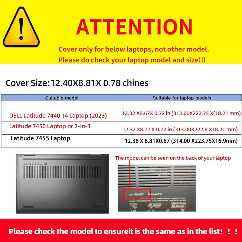 Laptop Cover for DELL Latitude 7440 14 Laptop (2023) 14"