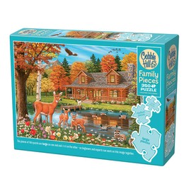 Cobble Hill Family Piece's 350 Puzzle - Cottage Pond (Family) - Sample Poster Included