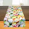 KAMACA Table Runner Spring Easter Flowers Rabbit Decor Easter Bunny