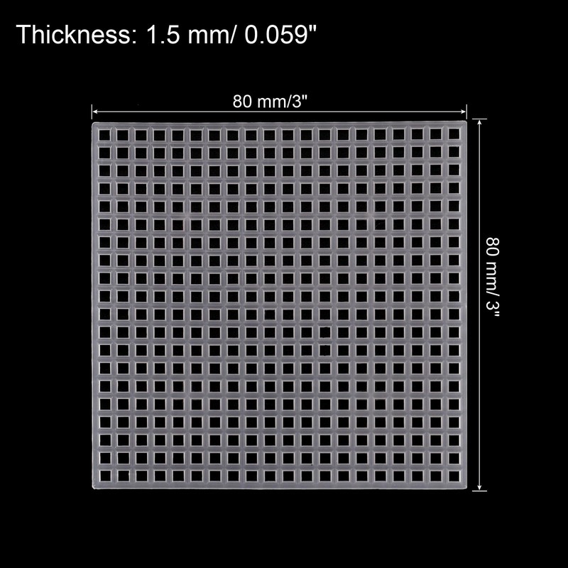 sourcing map 8Pcs Plastic Mesh Canvas Sheet 7 Count 8cm/