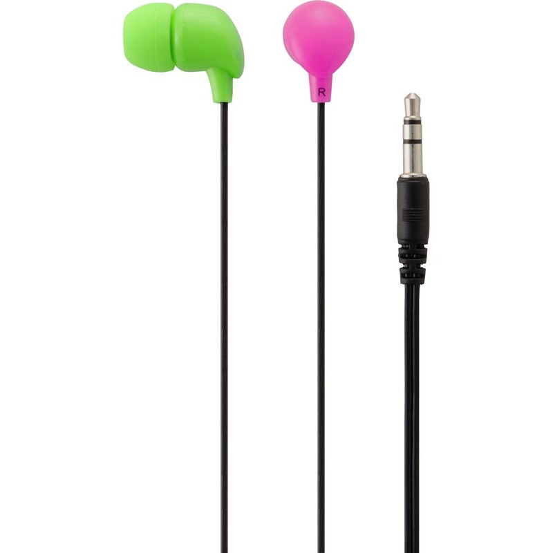 【Switch Lite対応】 CYBER ・ ネオンカラーイヤホン ( SWITCH 用) ピンク&グリーン