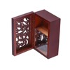 1Pc Solid Wood Miniature 18 Note Wind Up Music Box