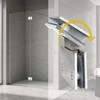 Cokritsm 2Pack Silver Glass Shower Door Hinges 180 Degrees Door