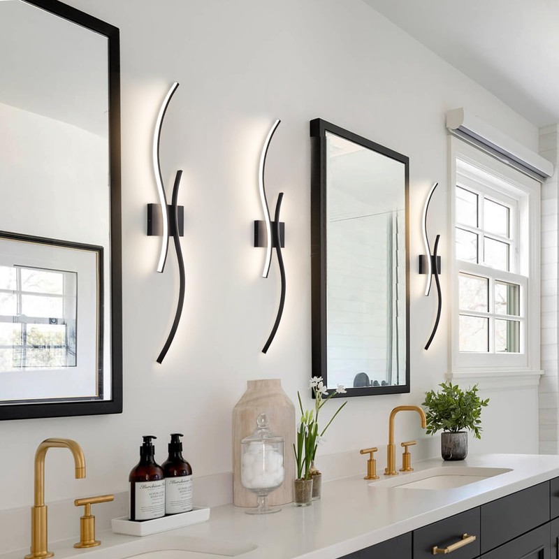 CANEOE Modern Wall Sconce Set of Two with Remote Control,