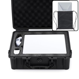 Waterproof Hard Case fits Starlink Mini Dish Kit, Starlink Mini Case with WIFI Carrying Bag - Suitable for Starlink Mini, Kickstand, Pipe Adapter, Cables & More, Durable Foam - Dual Layer Shock