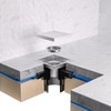 EXF 6 Inch Square Shower Drain Chrome, Stainless Steel Shower