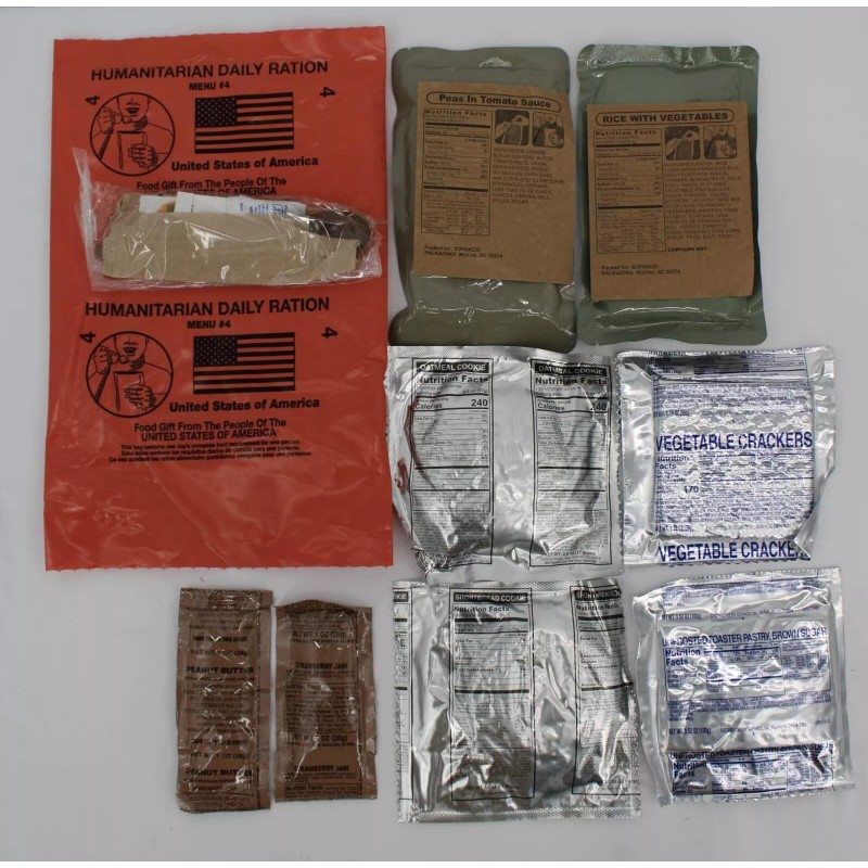 Leevax 1 Case HUMANITARIAN DAILY RATION MRE - RANDOM MENU