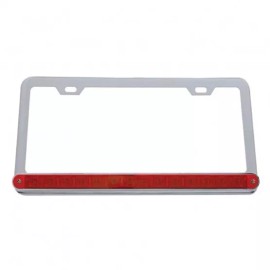 United Pacific 39744 License Plate Frame w/ 14 Red LED 12" Light Bar - 1 Unit