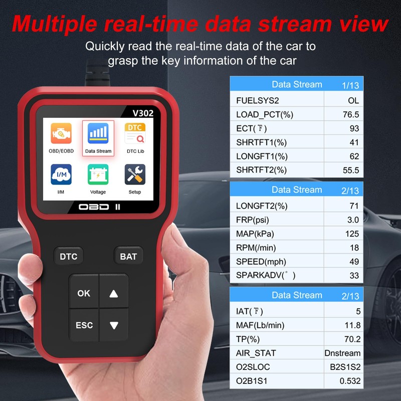OBD2 Scanner Car Engine Fault Code Reader Wired ODB2 OBD