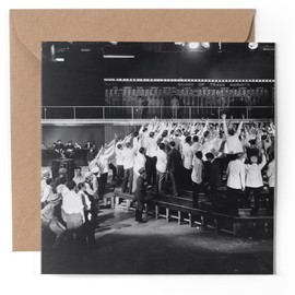 1 x Greeting Card - Retro Stock Exchange Traders Stocks Shares - Blank Birthday Celebration Anniversary #51904