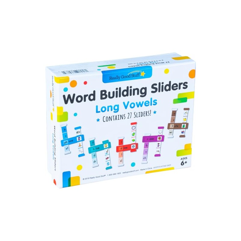 Really Good Stuff Word Building Sliders: Long Vowels