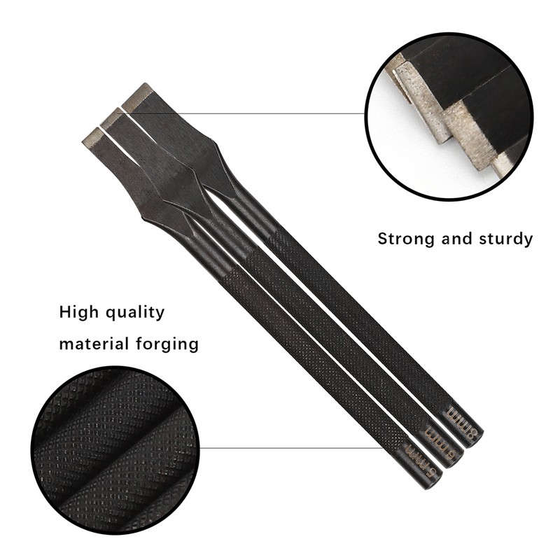 Prong Chisel Slot Punch DIY Cutter Portable Leather Cutting Tool