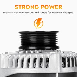 New Alternator for Honda Accord V6 3.5L 13-17 2013 2014 2015 2016 2017 (Manual transmission), 400-52568R 104211-8270 31100-5G2-A01 400-52569R