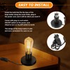 HUAREW Polished Metal Desktop Lamp Base, E26 E27 Screw Light