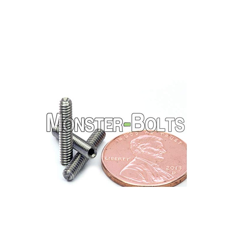MonsterBolts - #4-40 x 5/8" Cup Point Set Screws, ASME
