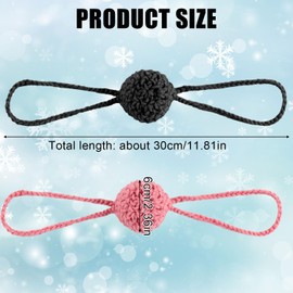 2pcs Nose Warmer for Winter, Wool Nose Warmer for a Cold Nose Windproof Crochet Cozy Nose Mitten Protector Nose Cover for Women Men Outdoor Dust Ski Supplies Accessories(Black+Pink)