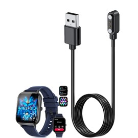 YANMONGI Smart Watch Charger for RLQA RL54 3.3Ft/100cm 2 Pin USB Portable Magnetic Charging Cable Cord for RLQA RL54 Smart Watch